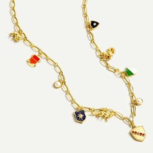 SOLD OUT! New, J. Crew Gold Crest Charm Necklace